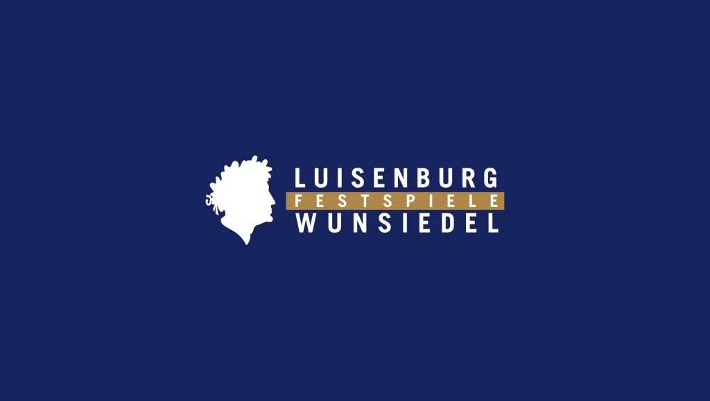 Luisenburg Logo auf blauem Untergrund