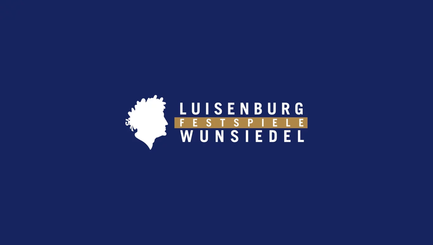 Luisenburg Logo auf blauem Untergrund