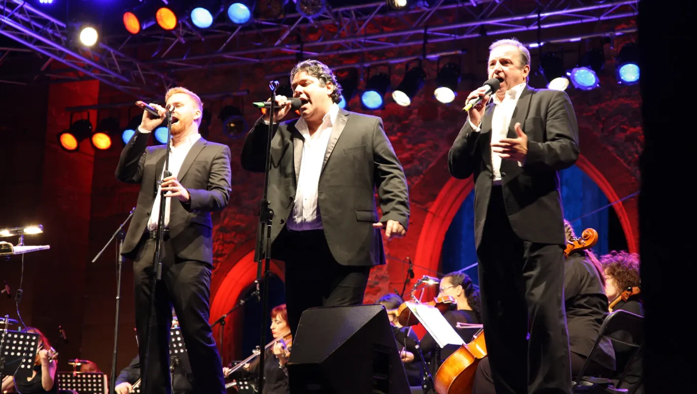 Drei Tenöre auf der Bühne